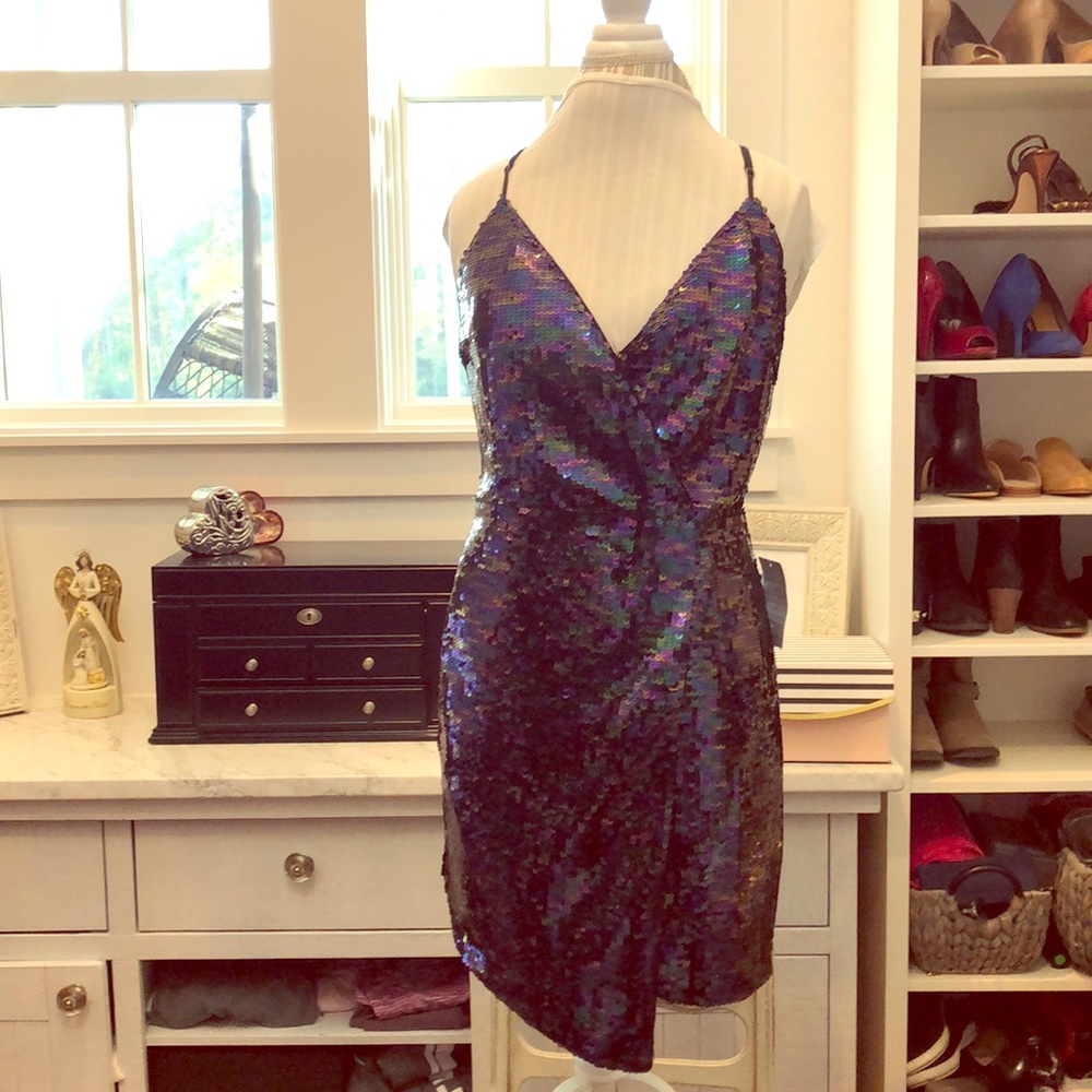 Holiday wrap around dress